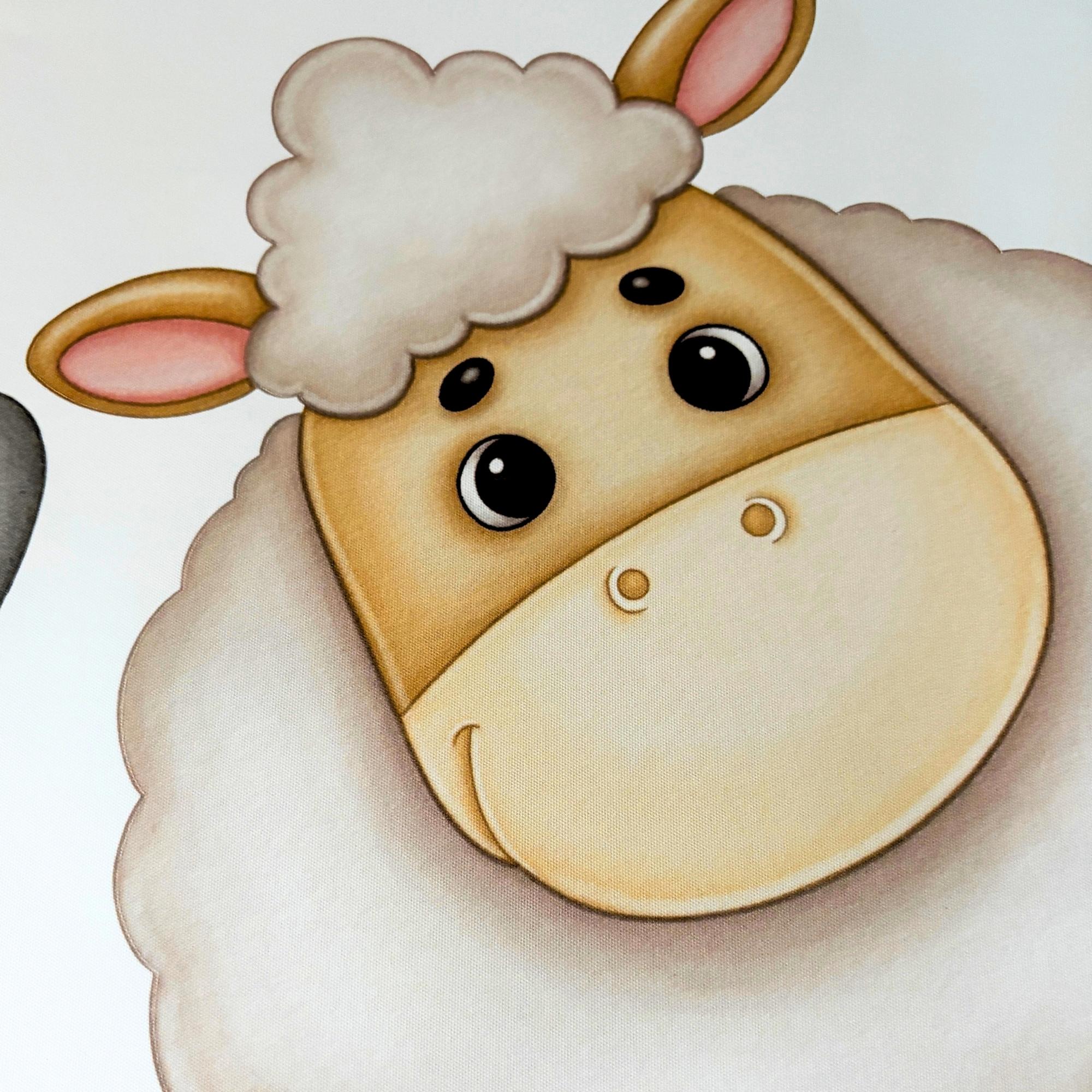 Textilná nálepka na stenu pre deti - Baby zvieratká z farmy
